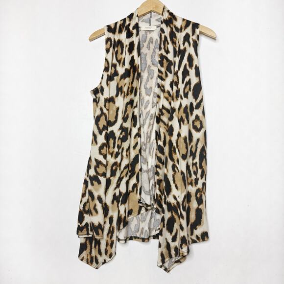 Animal Print Open Front Vest - Picture 1 of 3